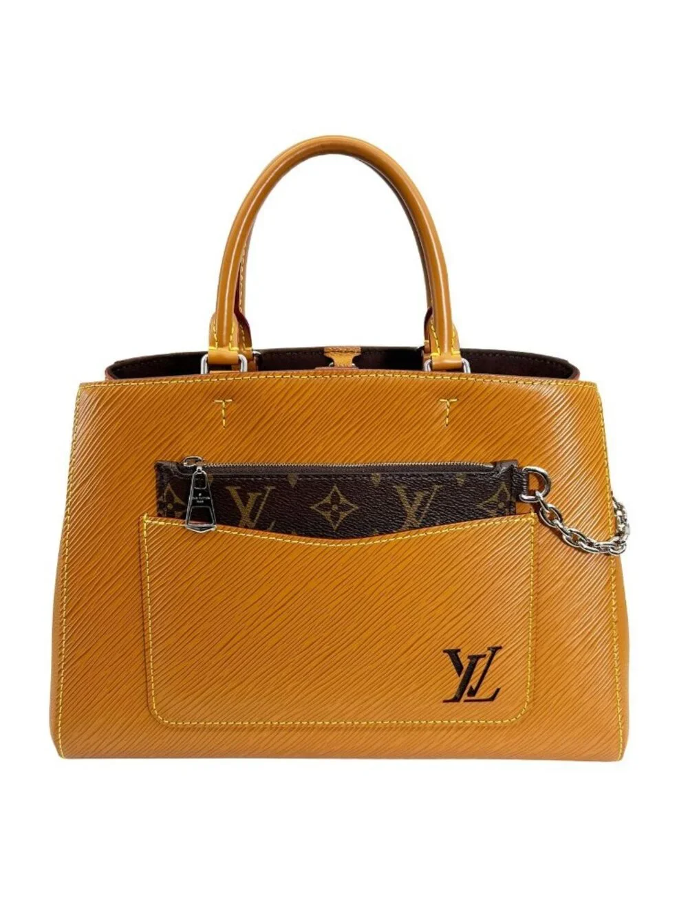 Louis Vuitton Handbag Monogram Epi 2-Way Marelle Tote Brown Gold